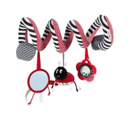 Car Seat Toys for Babies Rattle Mirror Crinkle Squeaky Carseat Stroller Toys 0-6 Months Developmental Newborn Baby Girl Gifts