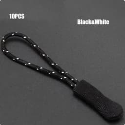 10pcs Replacement Zipper Clip Broken Buckle Zipper Pull Puller End Rope Tag Fixer Zip Cord for Travel Bag Suitcase Tent Backpack