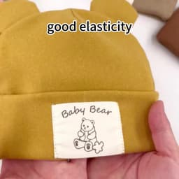 Cute Bear Ear Baby Turban Hats for Newboorn Boys Girls Faux Cashmere Label Caps Beanies Autumn Winter Infant Bonnets