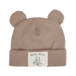 Cute Bear Ear Baby Turban Hats for Newboorn Boys Girls Faux Cashmere Label Caps Beanies Autumn Winter Infant Bonnets