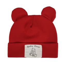 Cute Bear Ear Baby Turban Hats for Newboorn Boys Girls Faux Cashmere Label Caps Beanies Autumn Winter Infant Bonnets