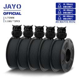 JAYO 5 Rolls 3D Filament PLA/PLA META/PETG/SILK PLA+/Wood/PLA Marblel/ APLA 1.75mm1.1KG 3D Printer Filament for FDM Muticolor