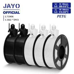 JAYO 5 Rolls 3D Filament PLA/PLA META/PETG/SILK PLA+/Wood/PLA Marblel/ APLA 1.75mm1.1KG 3D Printer Filament for FDM Muticolor