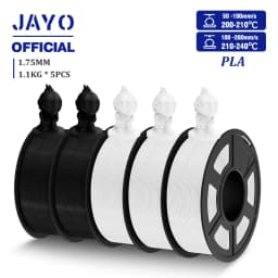 JAYO 5 Rolls 3D Filament PLA/PLA META/PETG/SILK PLA+/Wood/PLA Marblel/ APLA 1.75mm1.1KG 3D Printer Filament for FDM Muticolor