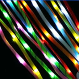 New LED Sport Shoe Laces Luminous Shoelaces Glow Shoe Strings Round Flash Light Shoelaces No Tie Lazy Shoe Laces Party Decor