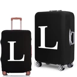 Luggage Protective Cover White Letters Print Travel Accessories Elastic Luggage Dust Trolley Case Apply To 18''-28'' Suitcase