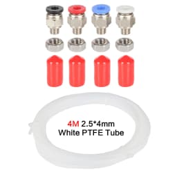 XCR 3D Printer Filament Dryer Box Pneumatic Connector with Nut for PLA ABS Filaments 2.5x4mm PTFE Tube 3D Printer Accessories