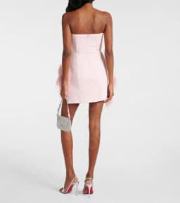 Customized Feather Dress Short Mother Dress Pink Mini Length Mother of the Bride Gown Sleeveless Wedding Party Dress Luxury
