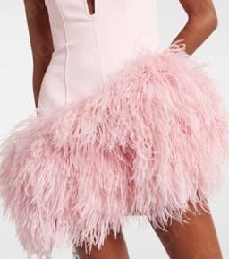Customized Feather Dress Short Mother Dress Pink Mini Length Mother of the Bride Gown Sleeveless Wedding Party Dress Luxury