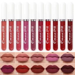 CmaaDu 6pcs/10pcs/set velvet matte durable waterproof easy color non-stick cup texture silky saturation high lip gloss