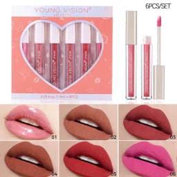 CmaaDu 6pcs/10pcs/set velvet matte durable waterproof easy color non-stick cup texture silky saturation high lip gloss
