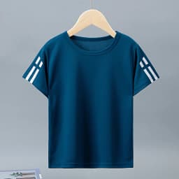 1/4 Pack Children's Summer Quick-drying Sports Short Sleeve Solid Color Joker Casual Plus Size Shirt Boys And Girls Running T-sh