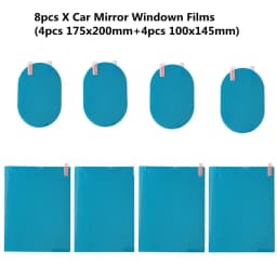 2/4/8 Pcs Car Side Rearview Mirror Waterproof Anti-Fog Film Side Window Glass Film Can Protect Your Vision Driving On Rainy Days