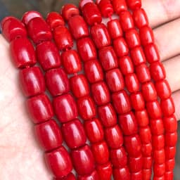 Natural Red Coral Bead Irregular Chip Drum Drop Rice Round Loose Stone Beads for Jewelry Making DIY Handmade Craft Bracelet 15''