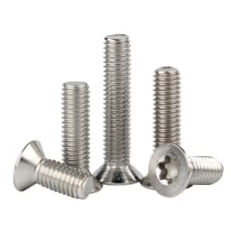 50/ 20/ 10 /5pcs M1.6 M2 M2.5 M3 M4 M5 M6 M8 304 Stainless Steel Six-Lobe Torx Flat Countersunk Head Screw Bolt GB2673