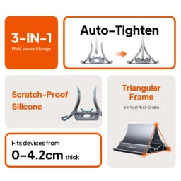 CABLETIME Vertical Laptop Stand Heat Dissipation Non-slip Silicone Gravity Holder for MacBook Surface iPad Tablet Stand C418