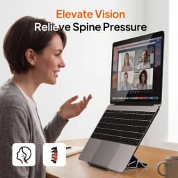 CABLETIME Vertical Laptop Stand Heat Dissipation Non-slip Silicone Gravity Holder for MacBook Surface iPad Tablet Stand C418