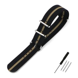 One-Piece Ribbed Watch Strap 16mm 18mm 19mm 20mm 21mm 22mm 24mm Nylon Military Straps Watchband Braid Ballistic Fabric Bands