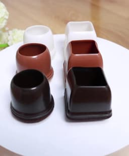 16PCS Transparent Table Chair Leg Protectors Caps Round Square for Furniture Foot Legs Cover Floor Protector with Felt Bottom