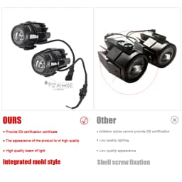 Universal Auxiliary Light Assemblie For R1200GS F800GS F700GS F650 K1600 40W 6000K Motorcycle Fog Light Auxiliary Lights