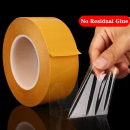 50M High Temperature Resistance PET Double Sided Tape No Trace Transparent Heat Resistant Strong Double-Sided Adhesive Tape 1PCS