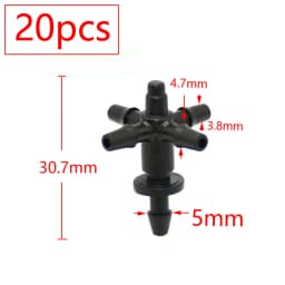 2L 4L 8L Dripper Irrigation 2/4-way Arrow Dropper Connector Cross Water Splitter Emitter Drip Arrow Micro Drip Irrigation System