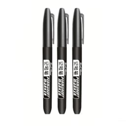 3 pcs/Set Permanent Marker Pen Waterproof Ink Fine Point Black Blue Red Oil Ink 1.5mm Round Toe Fine Color Marker Pens