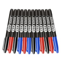 3 pcs/Set Permanent Marker Pen Waterproof Ink Fine Point Black Blue Red Oil Ink 1.5mm Round Toe Fine Color Marker Pens