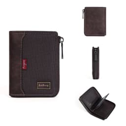 Baellerry RFID Simple Short Men Zipper Wallets Luxury Brand Card Holder Male Wallet Photo Holder Coin Pocket Man Money Clips