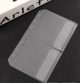 A 5A6 A7 B5 A4 Binder Zipper Folders For 6-Ring Notebook Binder Transparent Loose Leaf Document Filing Bags