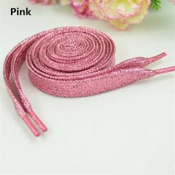 1 cm Width Colorful Lurex Shoelaces Trendy Bright Colorful Fall Winter Shoelaces Sneaker White Casual Sports Leather Shoes Laces