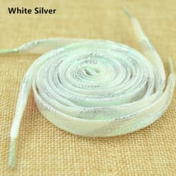 1 cm Width Colorful Lurex Shoelaces Trendy Bright Colorful Fall Winter Shoelaces Sneaker White Casual Sports Leather Shoes Laces