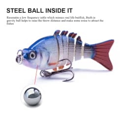 Hanlin 5/6/7/8/10cm Mini Multi Jointed Swimbait Fishing Lure Flexible Fish Bait Bionic Crankbait Sinking Pesca Pike Bass Tackle