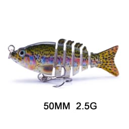 Hanlin 5/6/7/8/10cm Mini Multi Jointed Swimbait Fishing Lure Flexible Fish Bait Bionic Crankbait Sinking Pesca Pike Bass Tackle