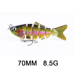Hanlin 5/6/7/8/10cm Mini Multi Jointed Swimbait Fishing Lure Flexible Fish Bait Bionic Crankbait Sinking Pesca Pike Bass Tackle