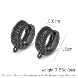 15mm Earring Making Supplies 22K Gold Plated Hoop Earrings Hooks Clasps Accessories for Woman Handmade DIY Jewellery Wholesale