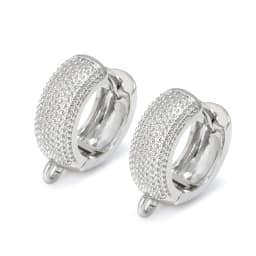 15mm Earring Making Supplies 22K Gold Plated Hoop Earrings Hooks Clasps Accessories for Woman Handmade DIY Jewellery Wholesale