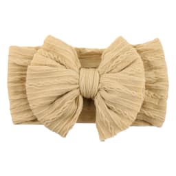 Solid Cable Bow Baby Headband for Child Nylon Layers Headwear Kids Elastic Turban Headwraps Newborn Boys Girls Hair Accessories