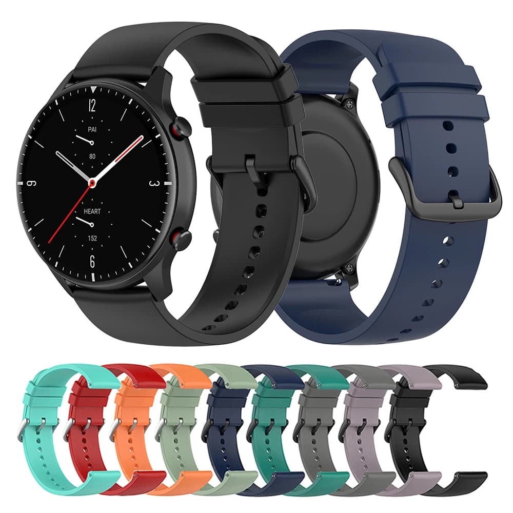 22mm Silicone Strap For Huami Amazfit GTR 4/3/2 47mm Smart Watch Band For Huawei GT Runner 2/GT3 GT4 GT5 GT6 Pro 46mm