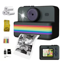 2.8-inch screen instant printing toy camera with 32GB SD card, 3 rolls of printing paper, portable high-definition camera, insta
