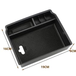 Center Console Organizer For Toyota Hilux Fortuner 2016 - 2024 Car Armrest Storage Box Built-In Non-Slip Mats Tray Pallet Holder