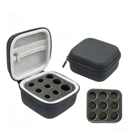 1pc Handheld Peptide Case Insulin Vial Holder 9 Slots for Standard 3/5/10ml Vial, Foam Protective, Sale Case Only