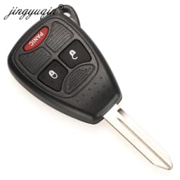 jingyuqin Car Key Shell Case 2/3/4/5/6 Buttons for Chrysler Pacifica Aspen 300 Dodge RAM Caravan Jeep Commander Grand Cherokee