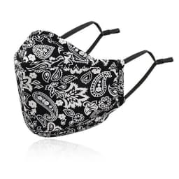4 Styles New Upgrade Cotton Face Mask Covering Reusable Washable Solid Color Floral Printed Unisex Earloop Mask For Adult