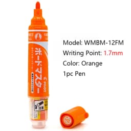 Pilot Whiteboard Marker 1.7-12mm 보드마카 6 Types Writing Point Erasable Refillable Liquid Ink Teacher, Training, Painting Marker