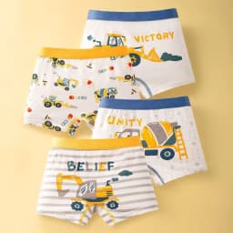 4pcs Children's Underwear for Boys Cotton Cute Dinosaur Shorts Panties Fashion Teenage Breathable Soft Boxers Toddler Underpants
