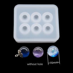 SNASAN Silicone Mold For Jewelry Beads 9mm12mm 16mm Cube Ball 6 Compartment Epoxy Resin Silicone Mould Handmade DIY Material