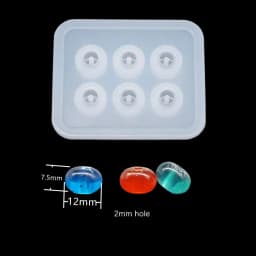 SNASAN Silicone Mold For Jewelry Beads 9mm12mm 16mm Cube Ball 6 Compartment Epoxy Resin Silicone Mould Handmade DIY Material