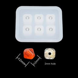 SNASAN Silicone Mold For Jewelry Beads 9mm12mm 16mm Cube Ball 6 Compartment Epoxy Resin Silicone Mould Handmade DIY Material