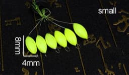 120pcs (20packs)/lot Oval Mini Fishing Float Bobber Beans Rig Making Floating Beans Red/Yellow/Mix Beads Carp Fishing A330